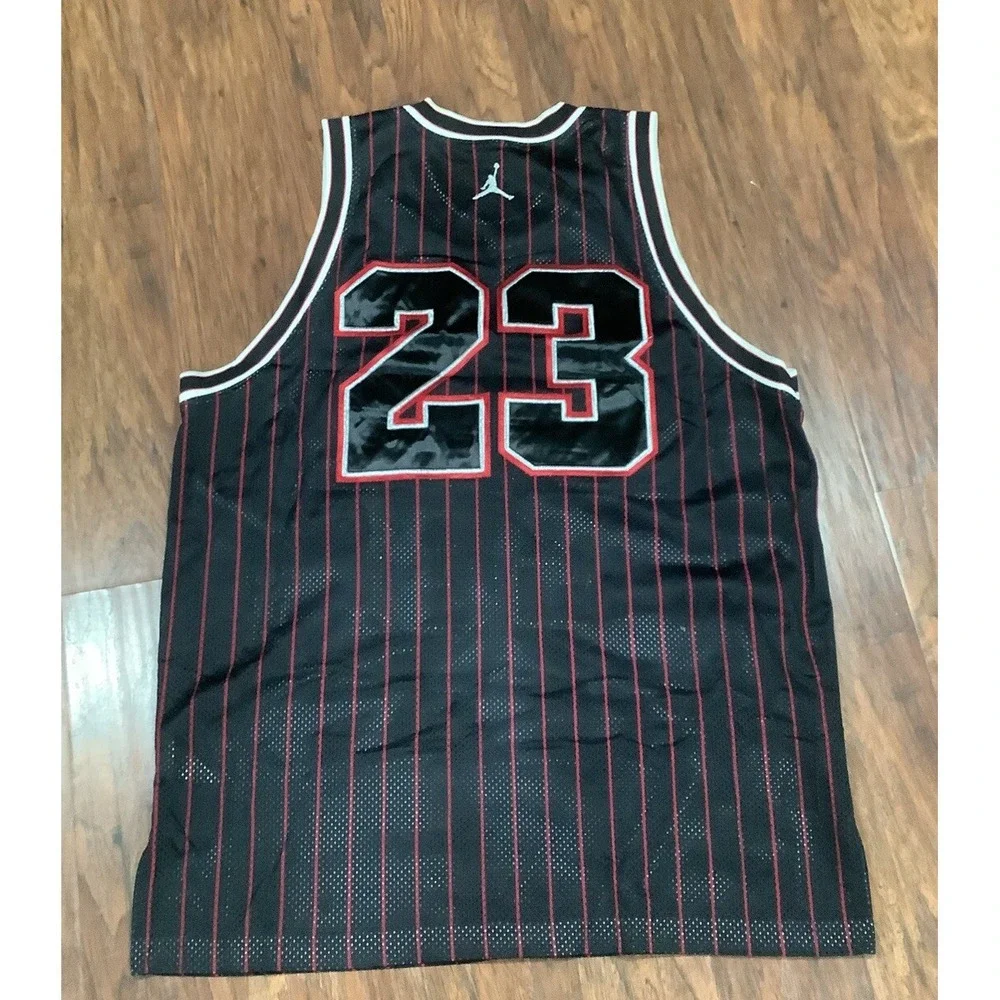 Jordan Mens Michael Jordan Jersey Pinstripes Sz Large Authentic Jordan Brand Jer